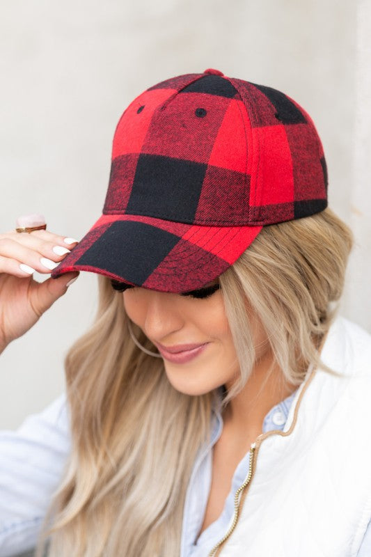 Fall Plaid Ball Caps