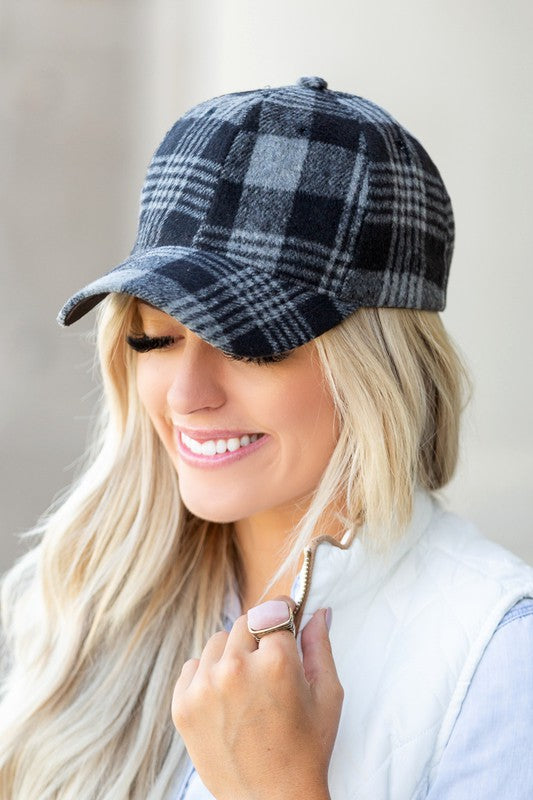 Fall Plaid Ball Caps