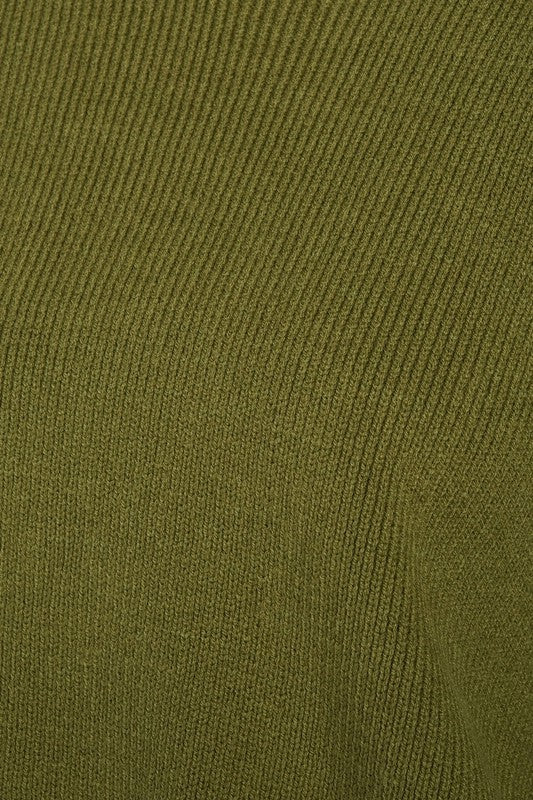 Over Fitted Long Sleeve Sweater Top