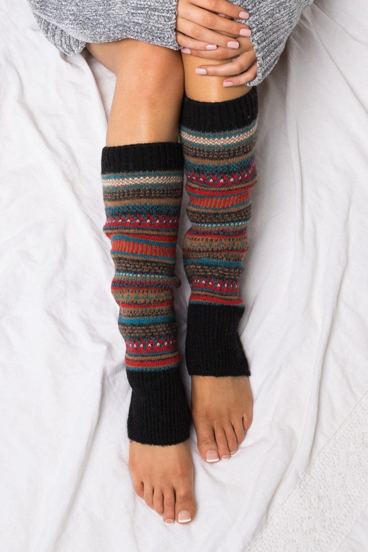 Teal Short Fairisle Legwarmer | Anekay