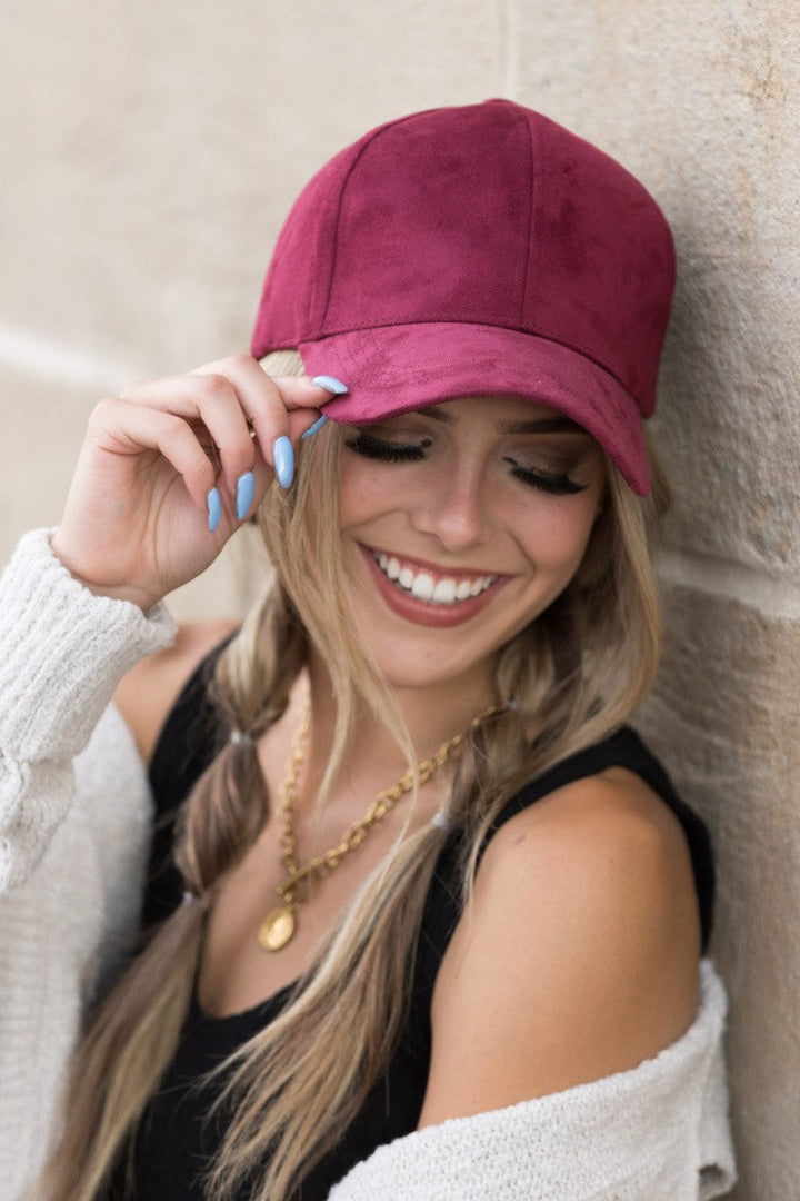 Suede Boyfriend Ball Cap Hat | Anekay