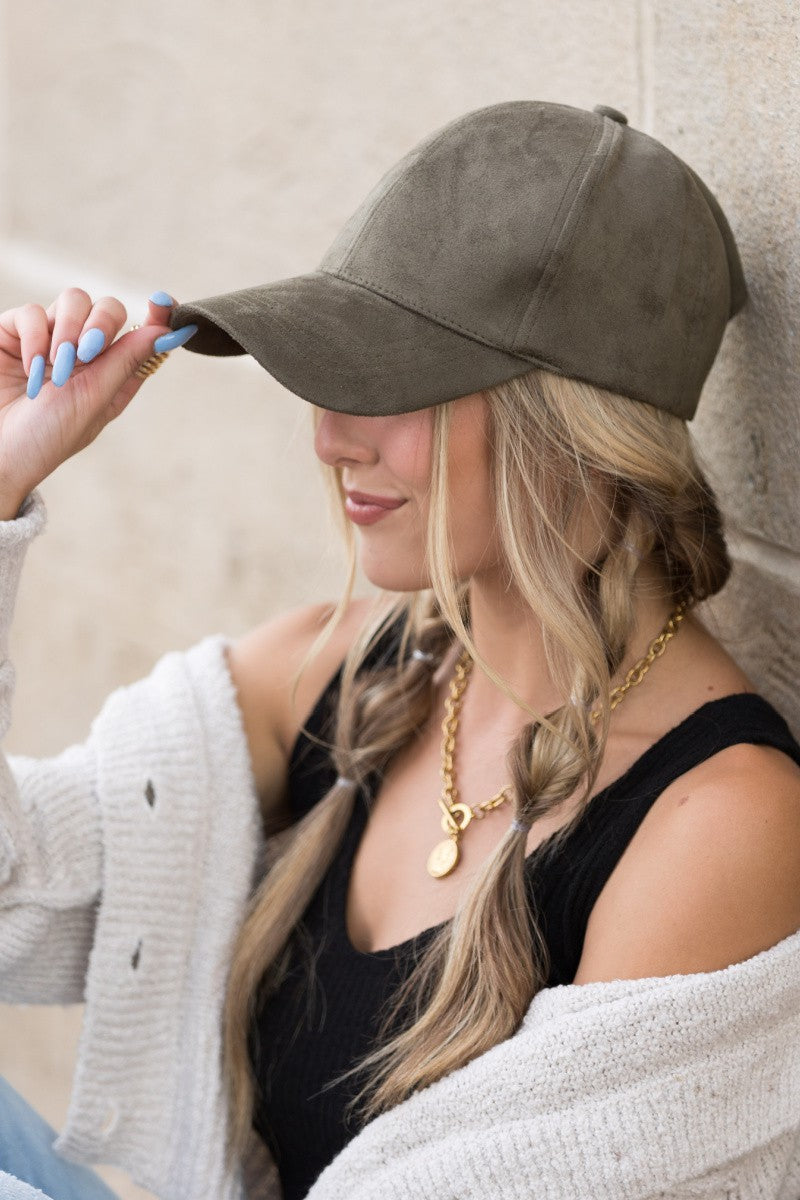 Wine Suede Boyfriend Ball Cap Hat | Anekay