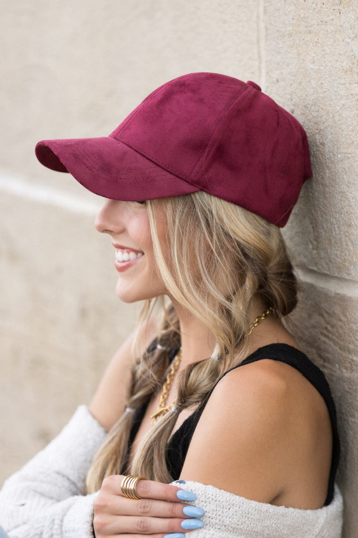 Suede Boyfriend Ball Cap Hat | Anekay