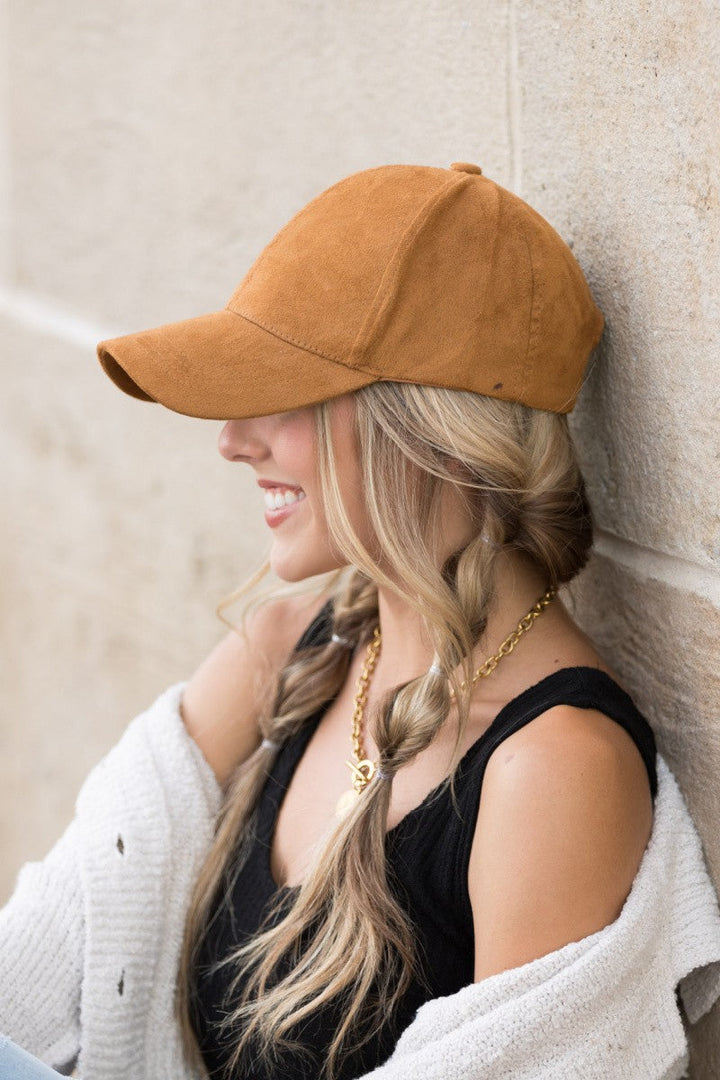 Gray Suede Boyfriend Ball Cap Hat | Anekay