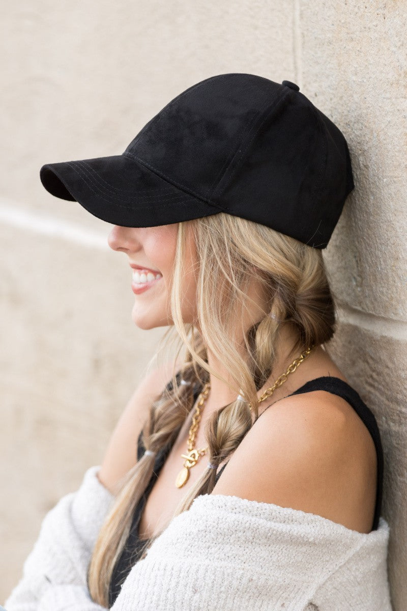 Suede Boyfriend Ball Cap Hat | Anekay