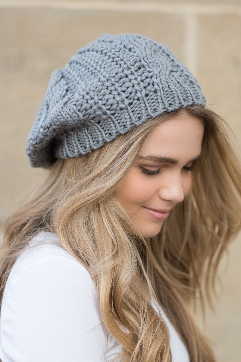 Knit Slouchy Beret | Anekay