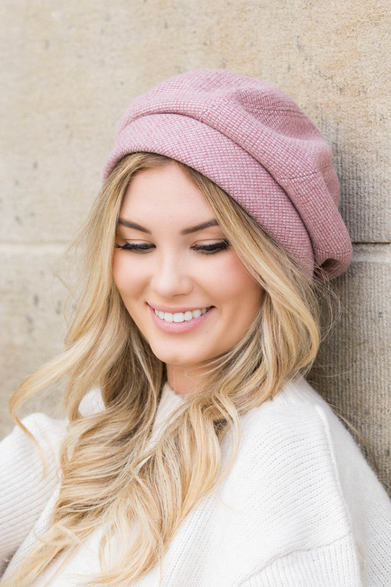 Gray Fold Over Beret | Anekay