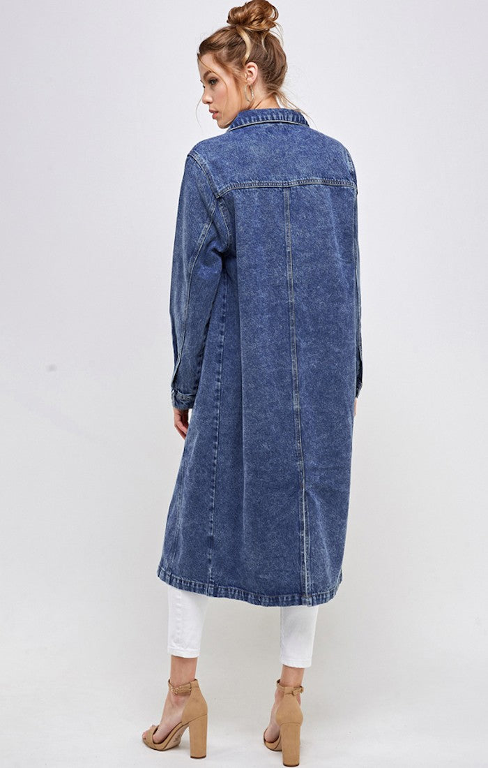 Medium White Non Stretch Third Quarter Denim Jacket