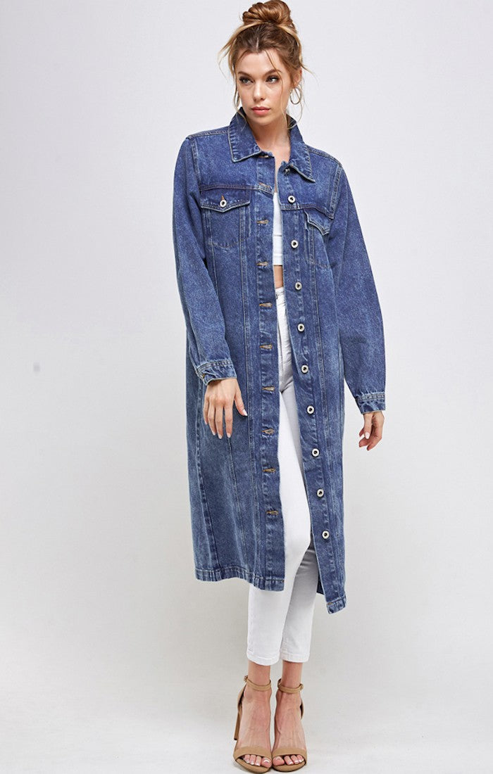 Medium White Non Stretch Third Quarter Denim Jacket