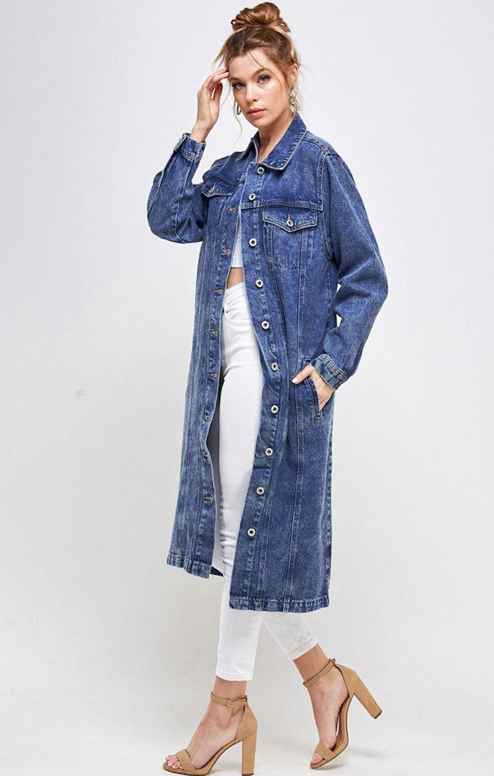 Medium White Non Stretch Third Quarter Denim Jacket