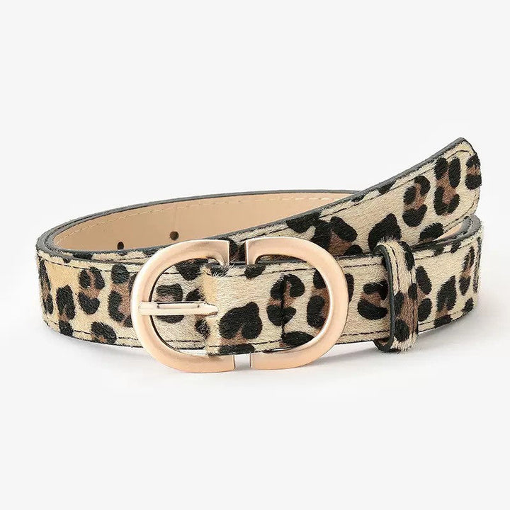 Leopard D Ring Belt | Anekay