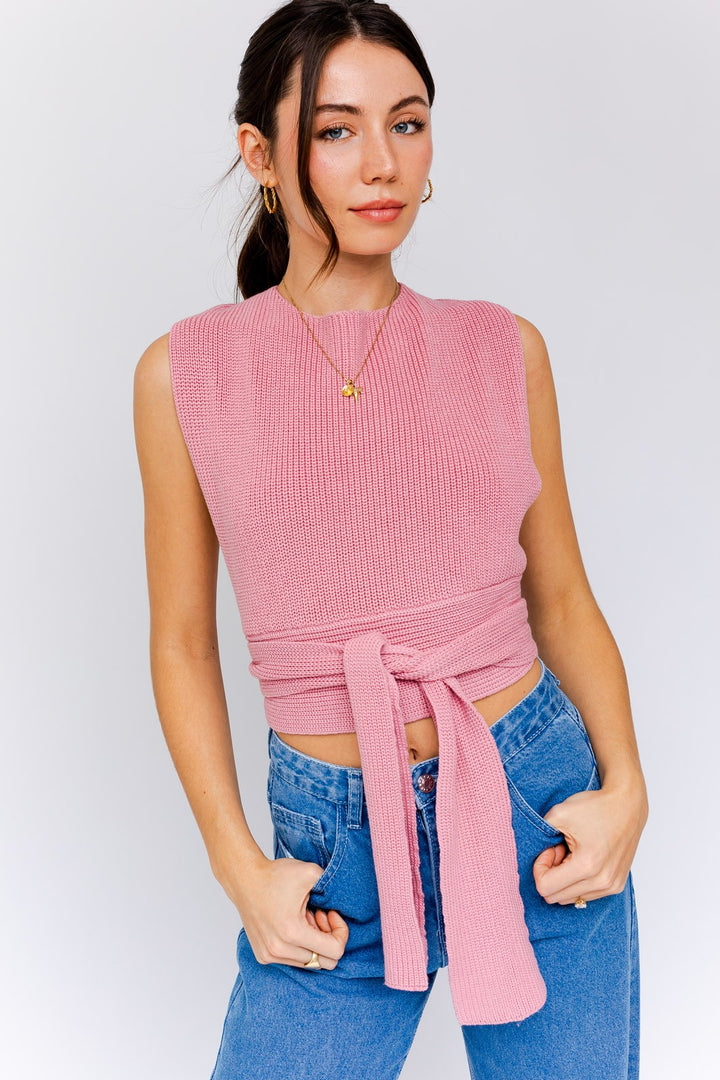 Multi Tie Convertible Sweater Tank