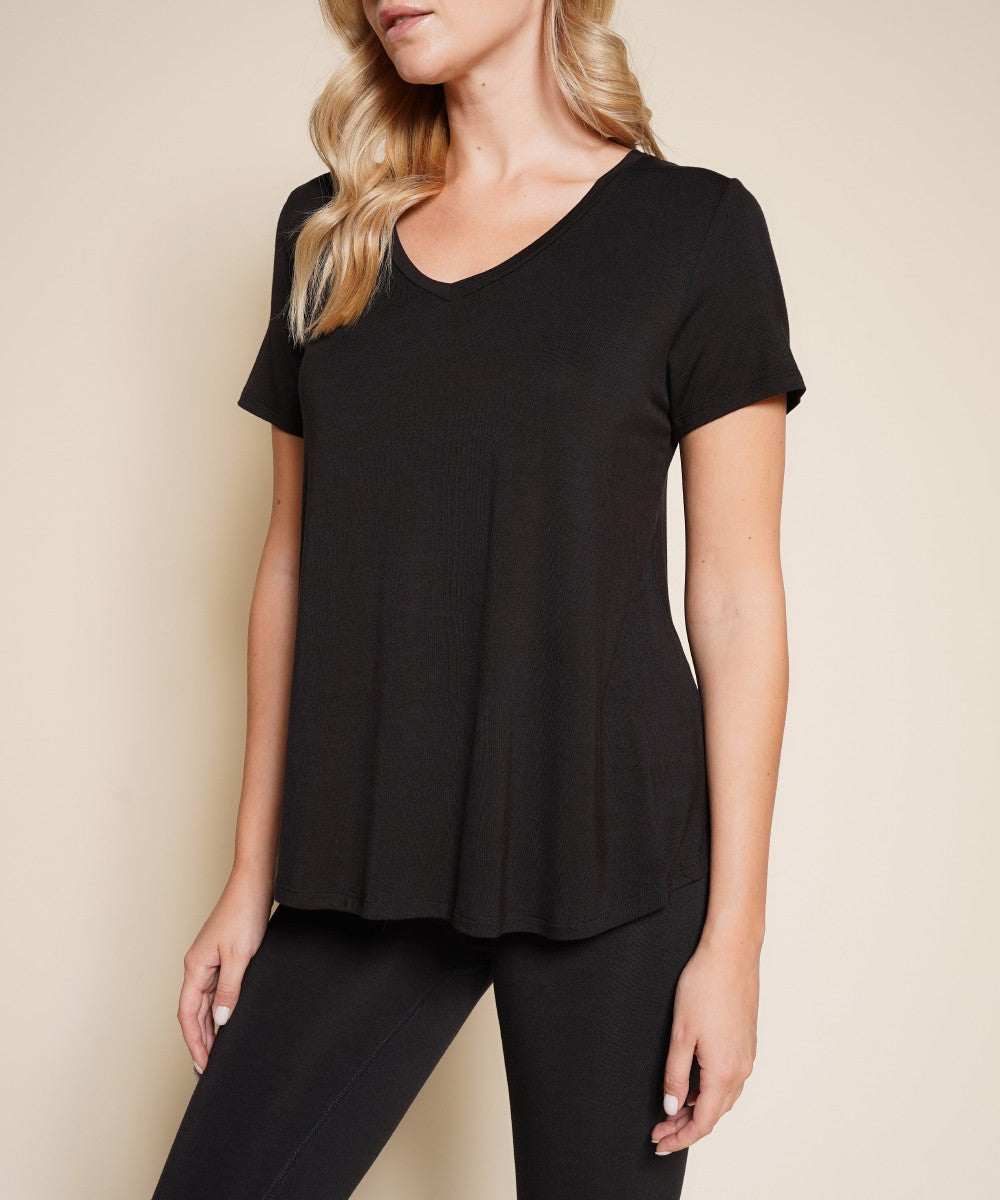 Black Bamboo Classic V Top