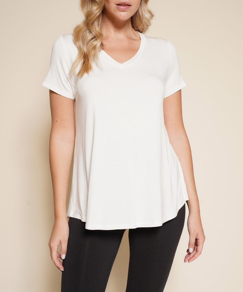Olive Bamboo Classic V Top