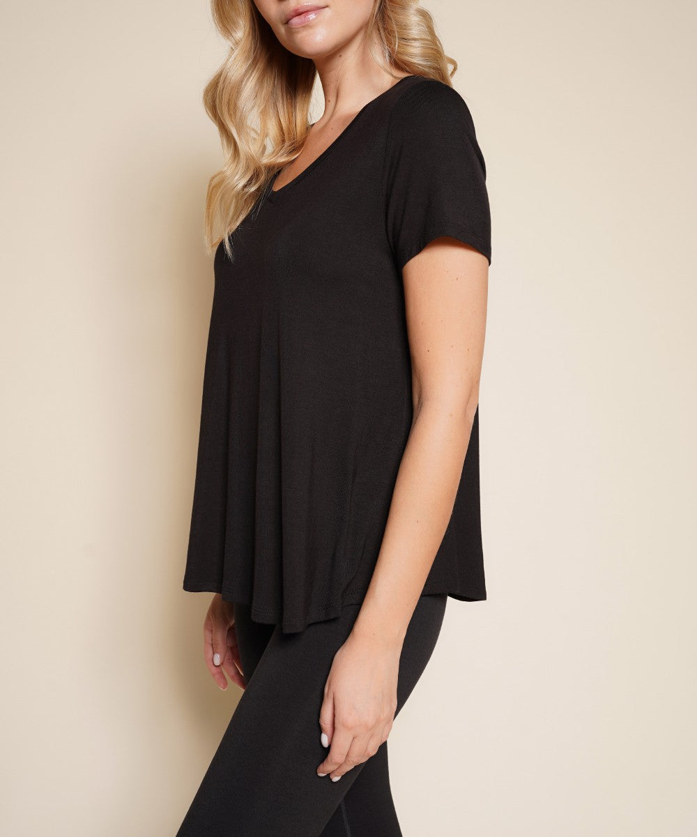 Black Bamboo Classic V Top