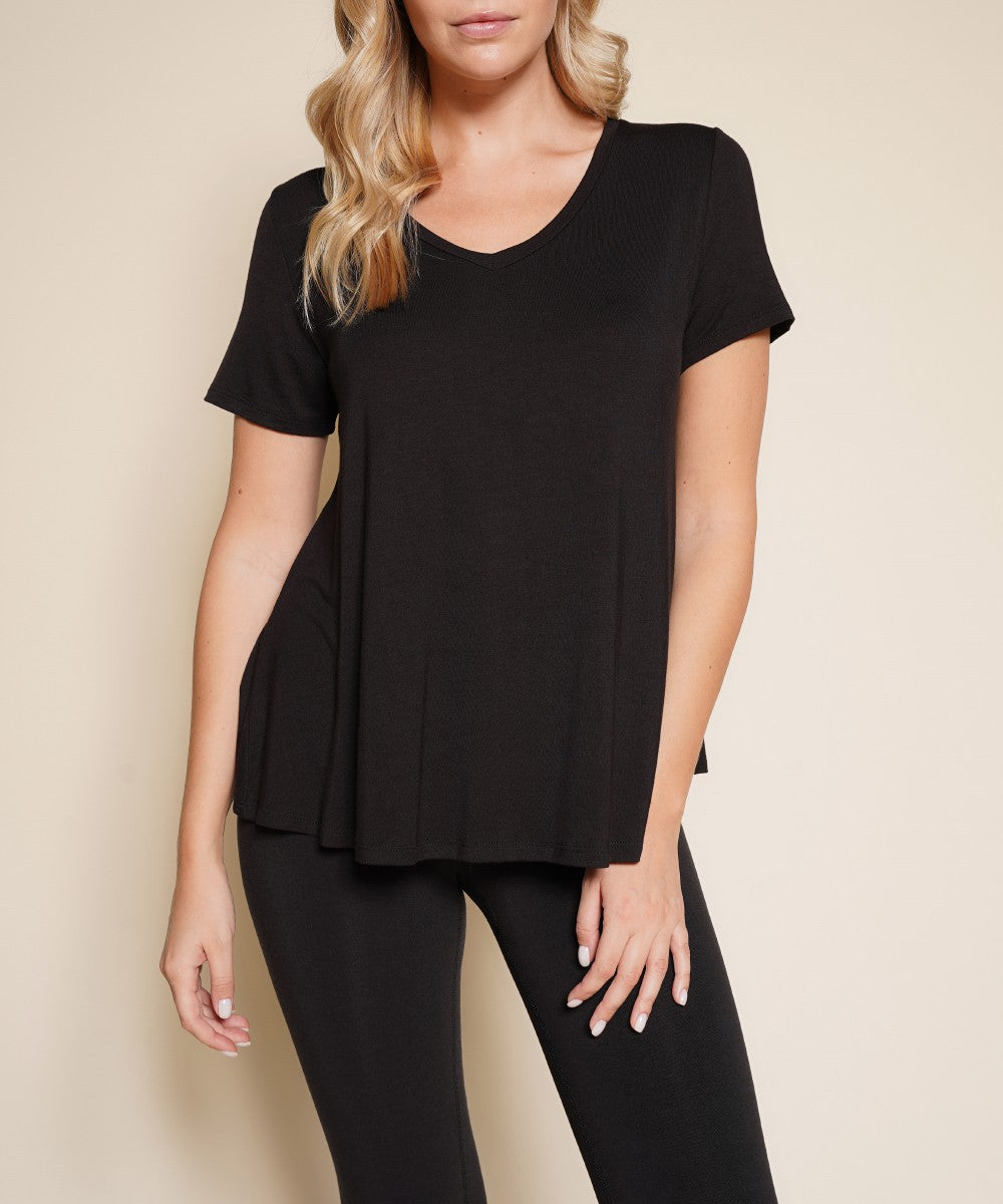 Black Bamboo Classic V Top