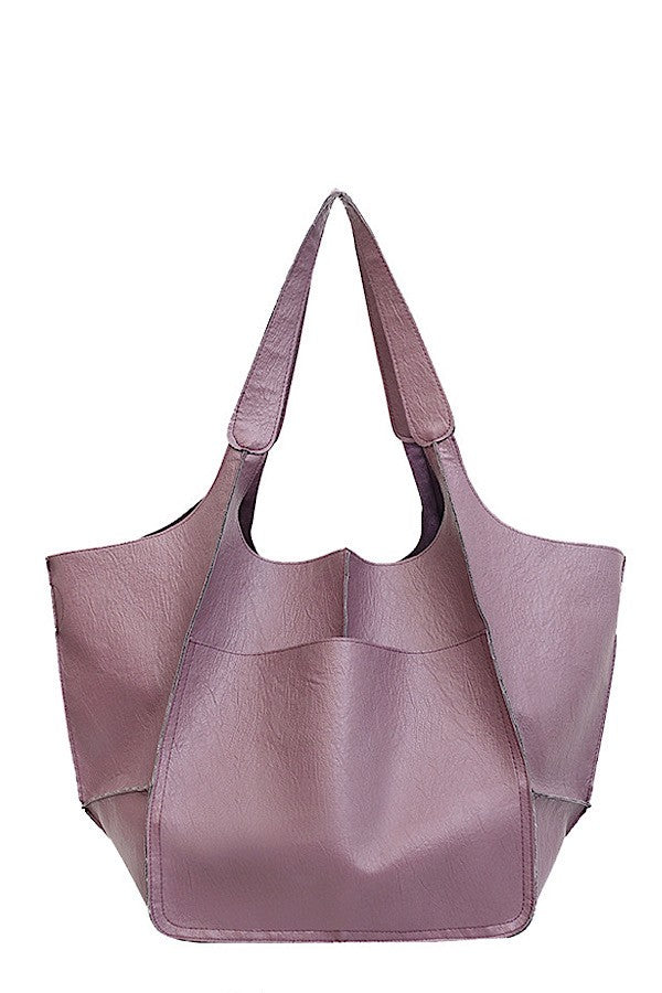 Yellow Large Tote Shoulder Bag