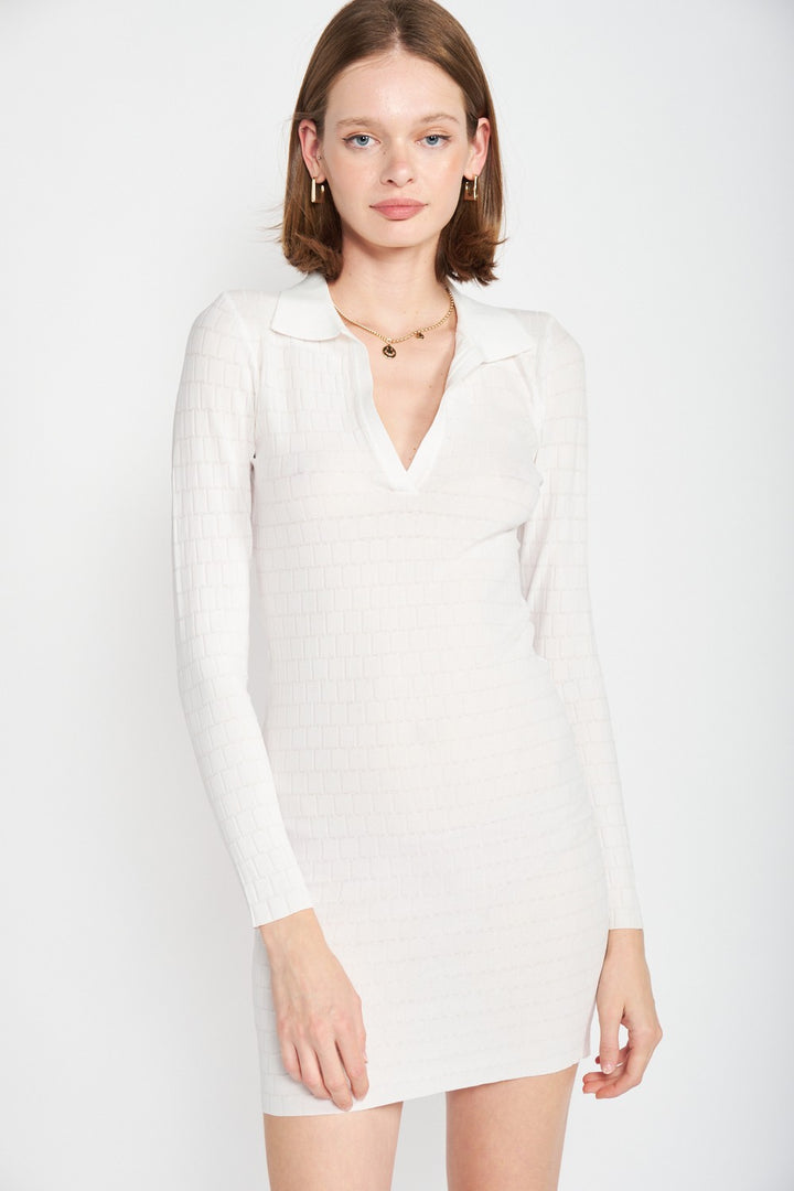 Bodycon Collared Mini Dress