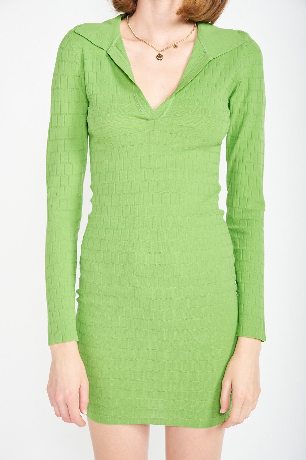 Bodycon Collared Mini Dress
