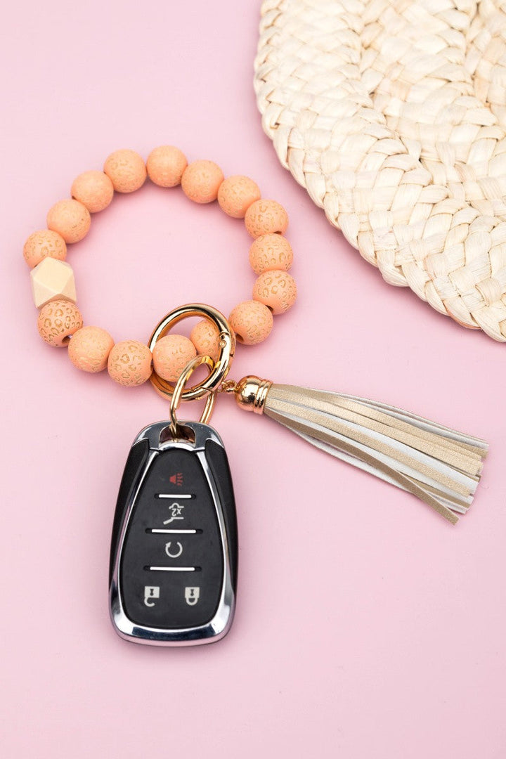 Leopard Beaded Key Ring | Anekay