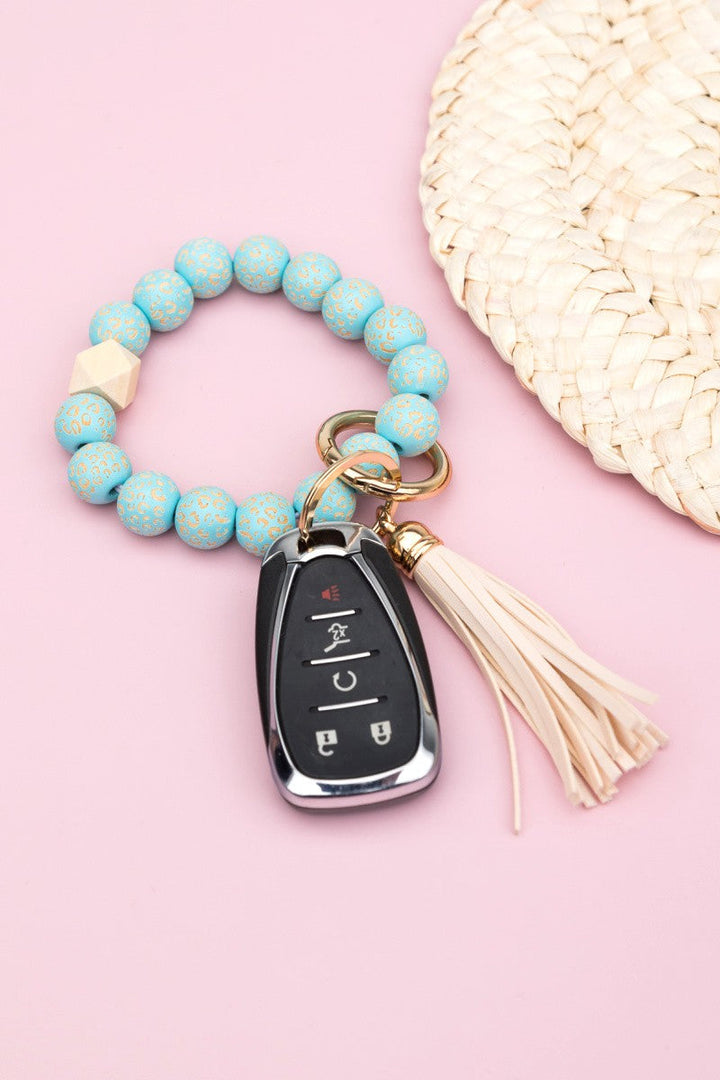 Leopard Beaded Key Ring | Anekay