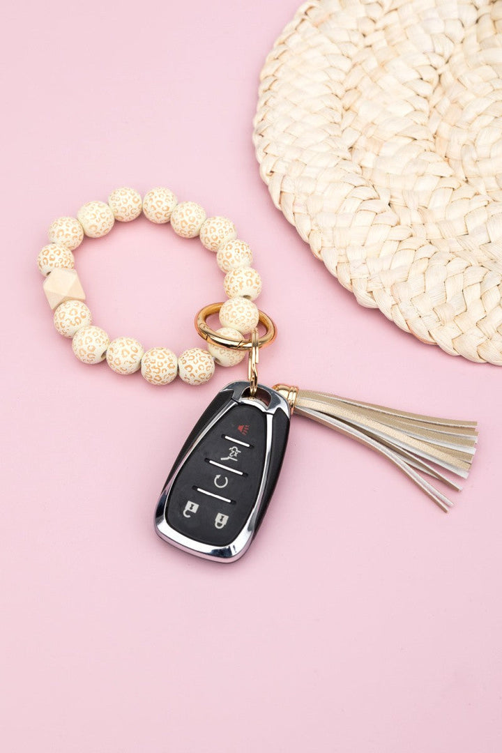 Leopard Beaded Key Ring | Anekay