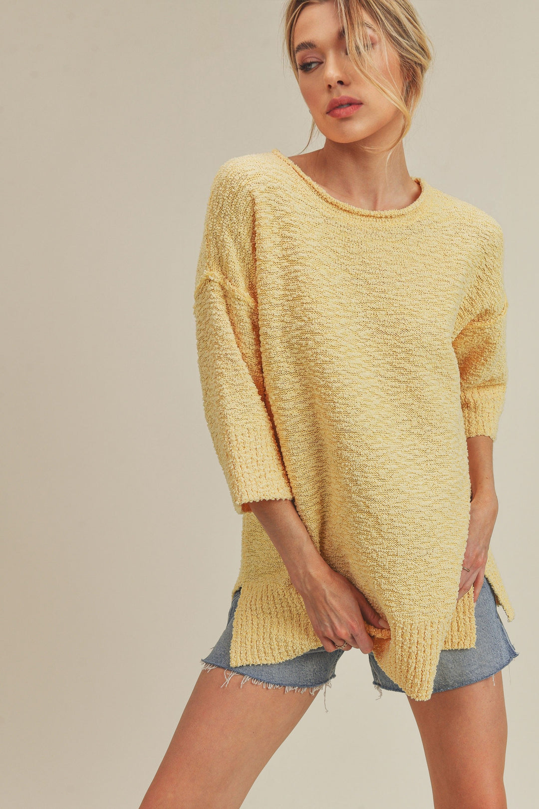 Fun Yellow Mandie Sweater