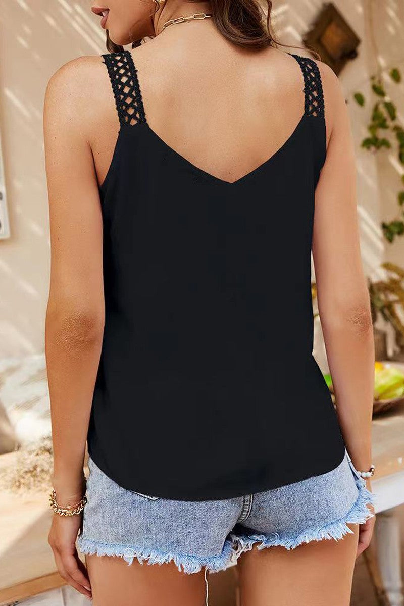 Navy Button Up Tank Top