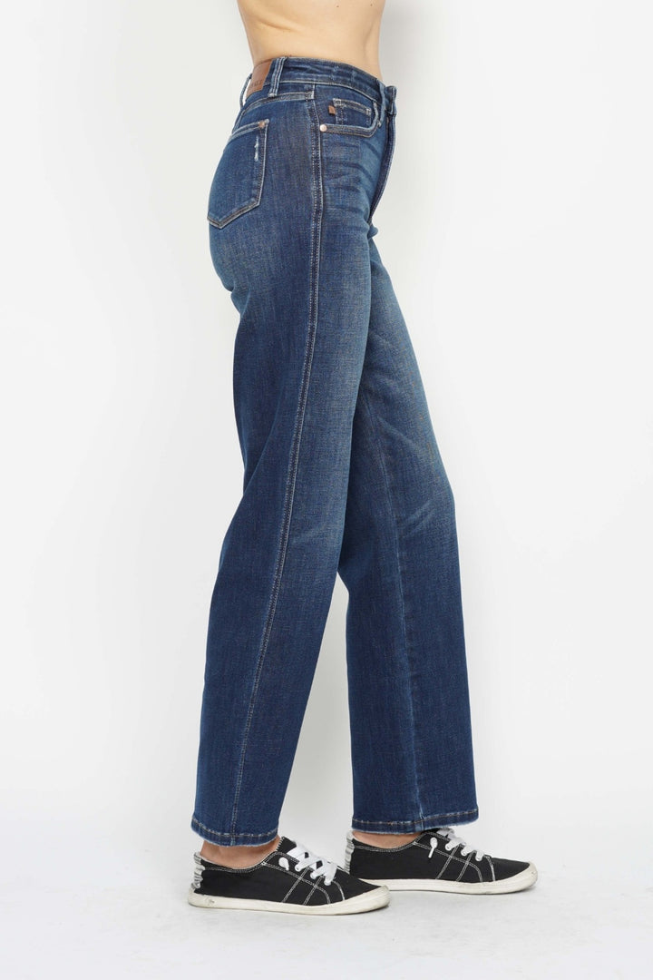 Dark Judy Blue Full Size High Waist Tummy Control Jeans