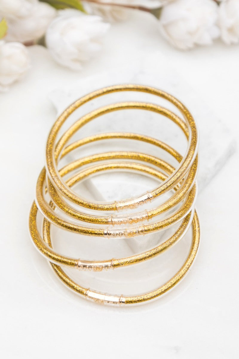 Glitter Jelly Bangle Bracelets | Anekay
