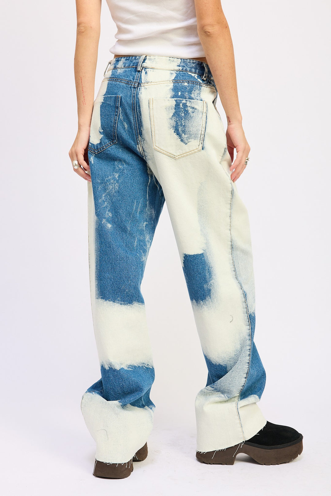 High Waisted Tie Dye Jeans