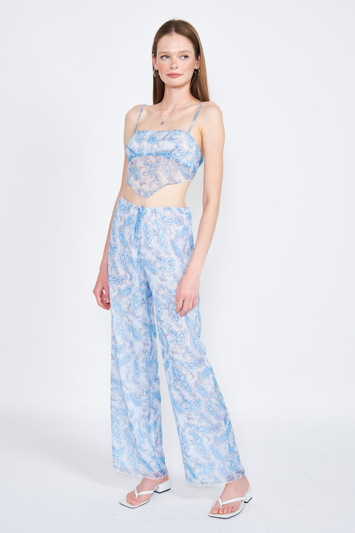 Spaghetti Strap Scarf Tie Top