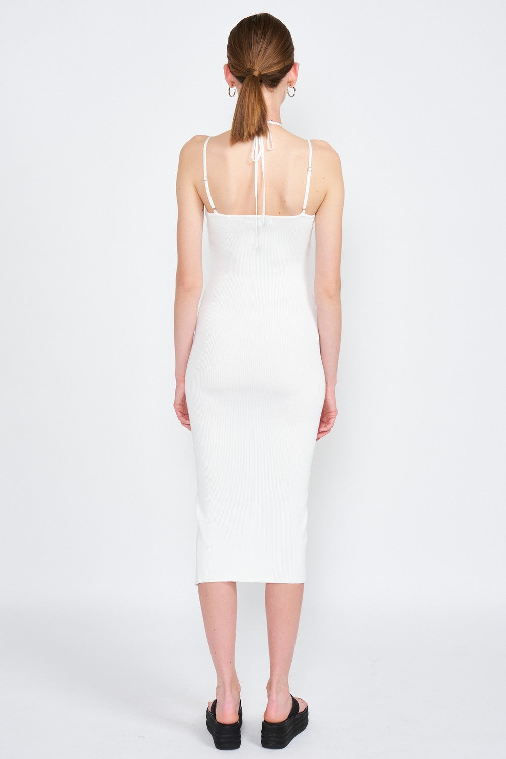 Spaghetti Strap Midi Dress With Slit 2
