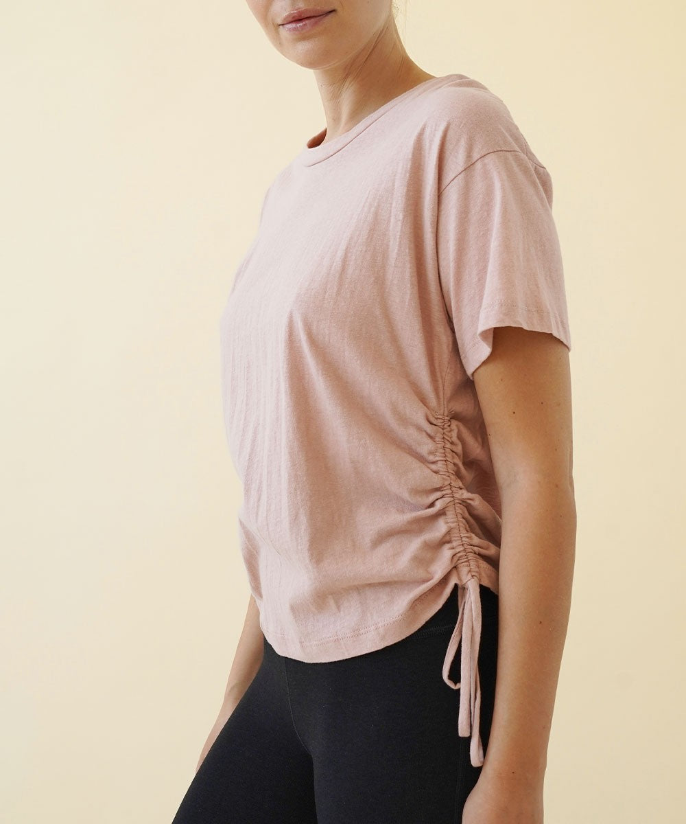 Banana Adjustable Side Shirring Crop Recylced Cotton
