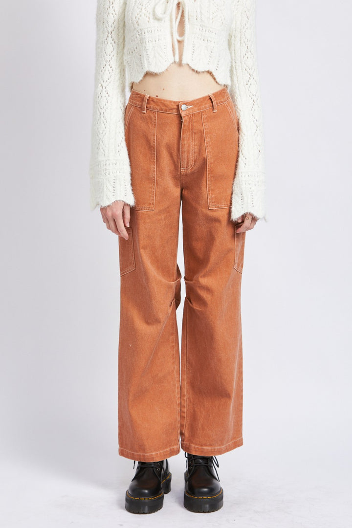 High Rise Fit Cargo Pants