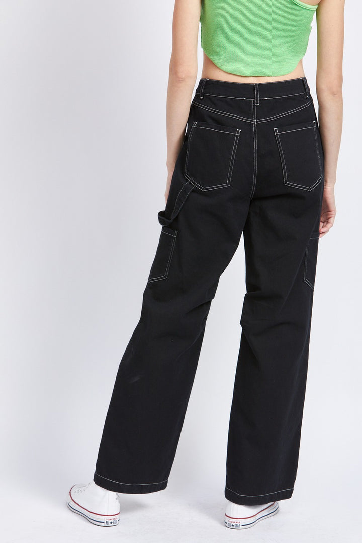 Pale Khaki High Rise Fit Cargo Pants