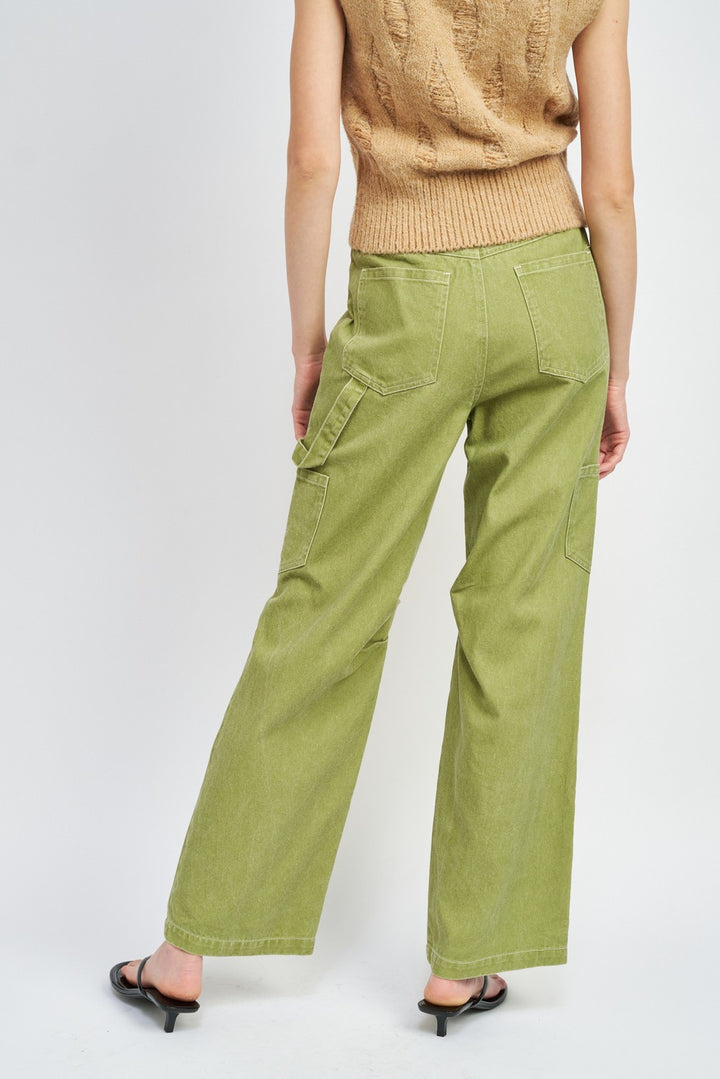 Purple High Rise Fit Cargo Pants