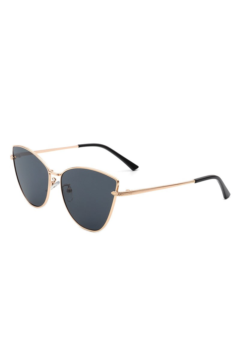 Yellow Women Oversize Retro Cat Eye Fashion Sunglasses | Anekay