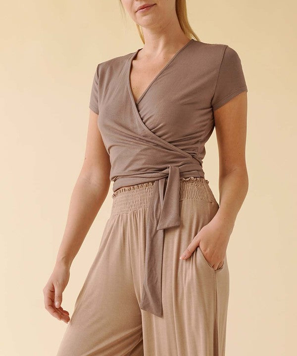 Bamboo Wrap Crop Cam Slv 1