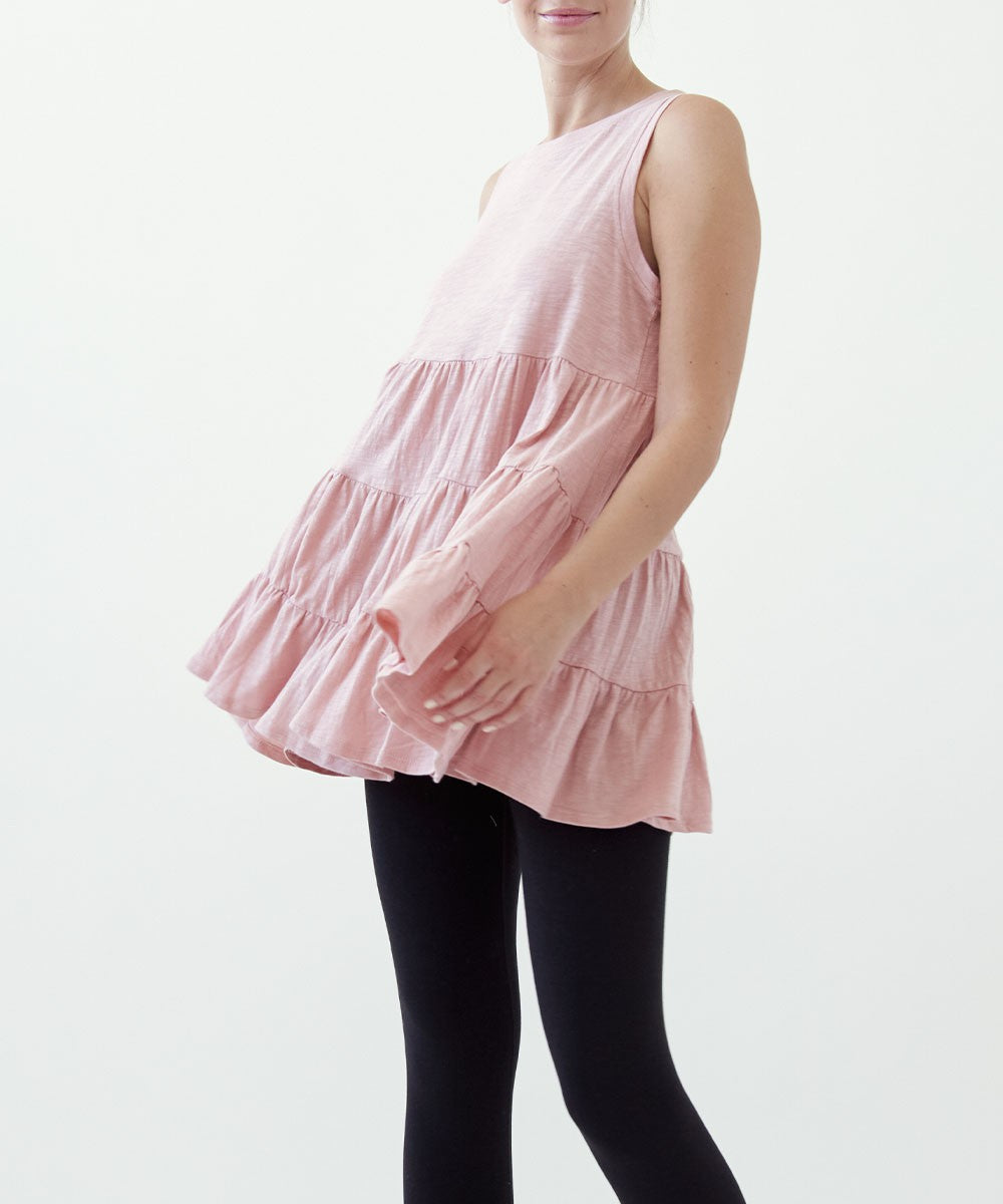 Cotton Slub Babydoll Tunic Dress
