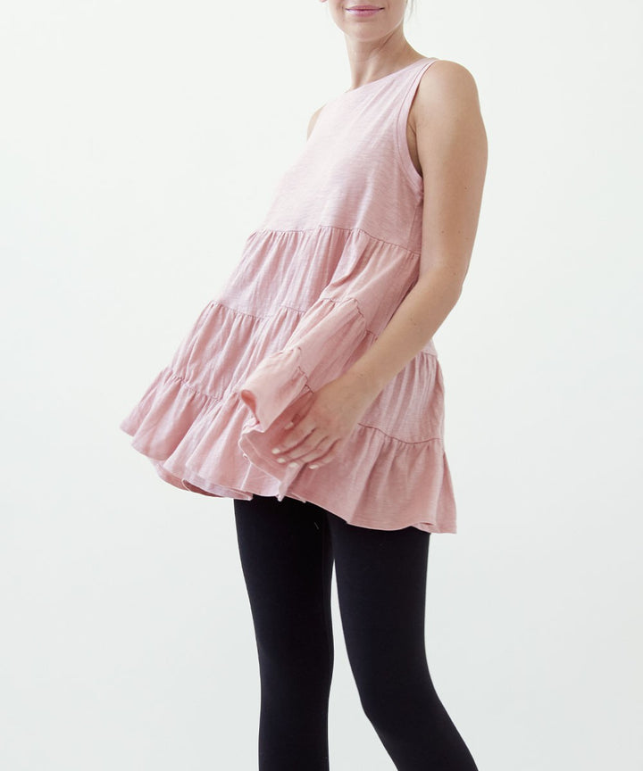 Cotton Slub Babydoll Tunic Dress