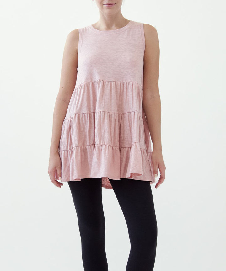 Cotton Slub Babydoll Tunic Dress