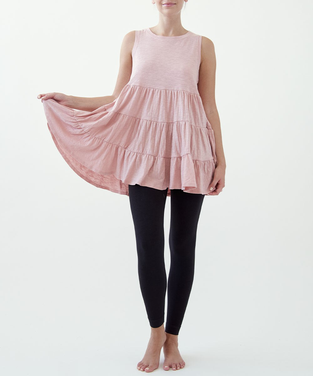 Cotton Slub Babydoll Tunic Dress