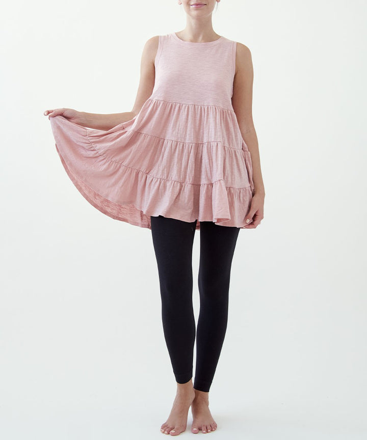 Cotton Slub Babydoll Tunic Dress