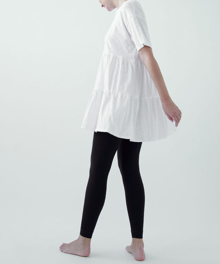 Cotton Slub Babydoll Slv Tunic Dress