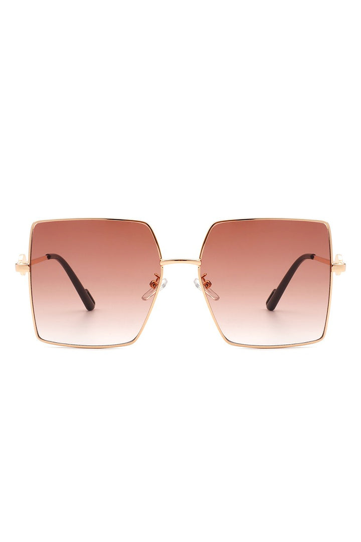 Square Oversize Flat Top Large Fashion Sunglasses