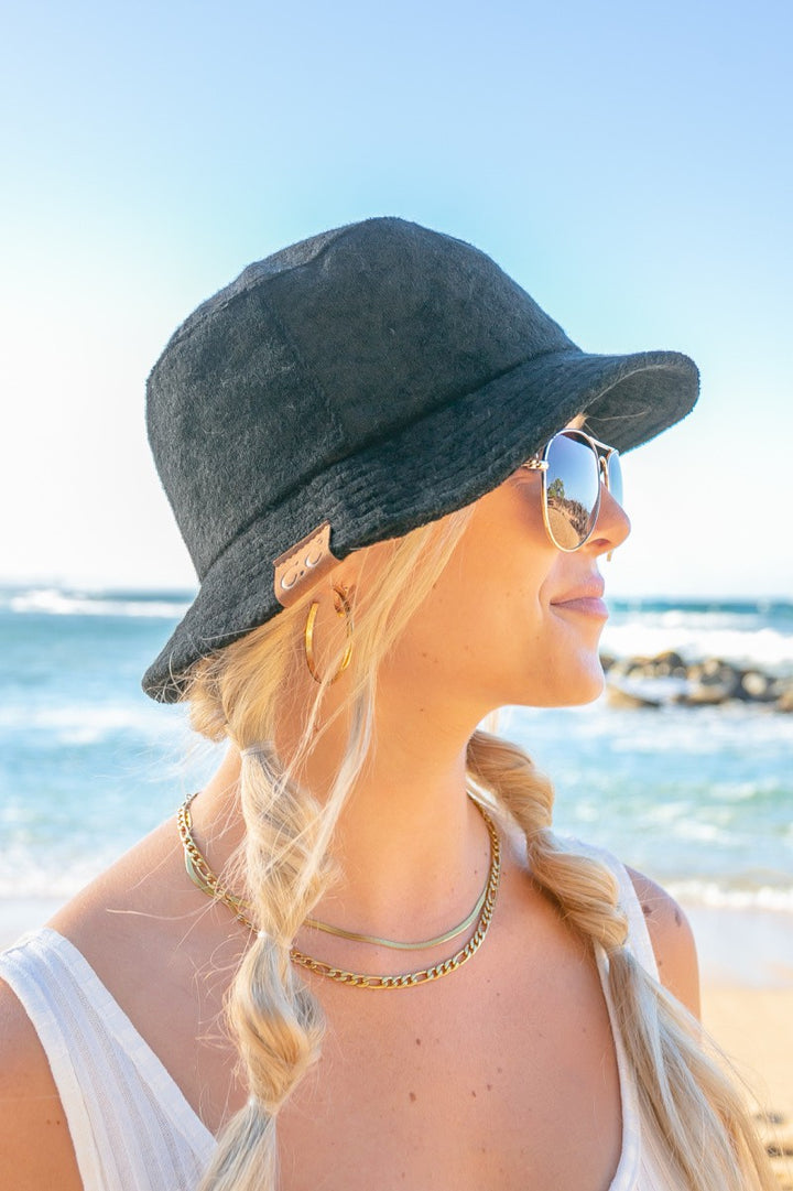 Olive Cc Terry Cloth Bucket Hat