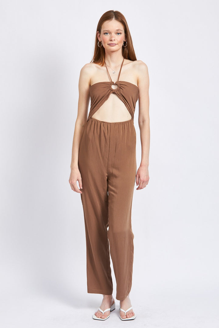 Bandeau Halter Neck Jumpsuit