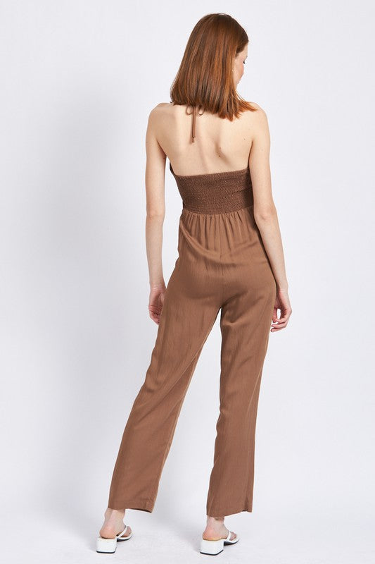 Bandeau Halter Neck Jumpsuit
