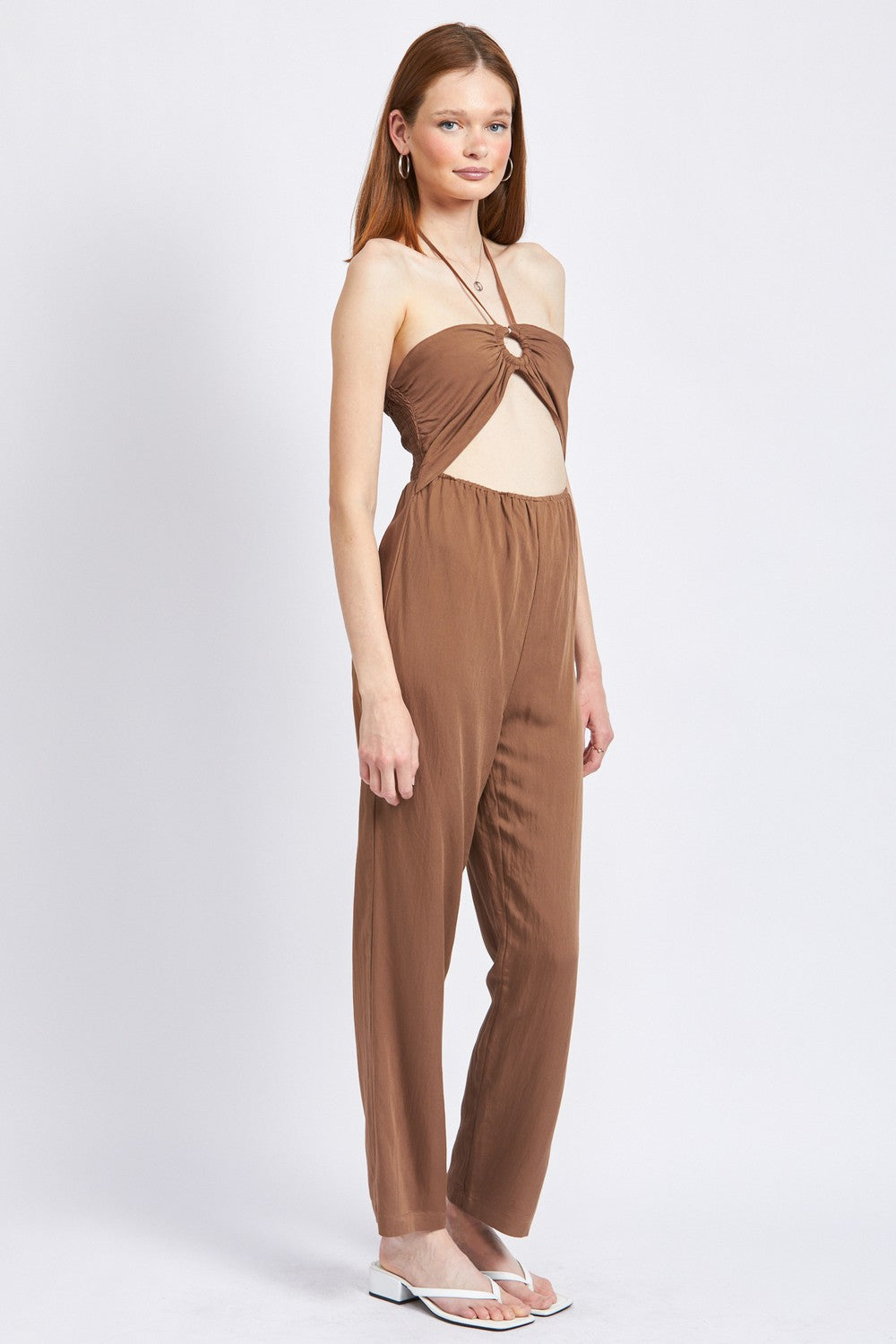 Bandeau Halter Neck Jumpsuit